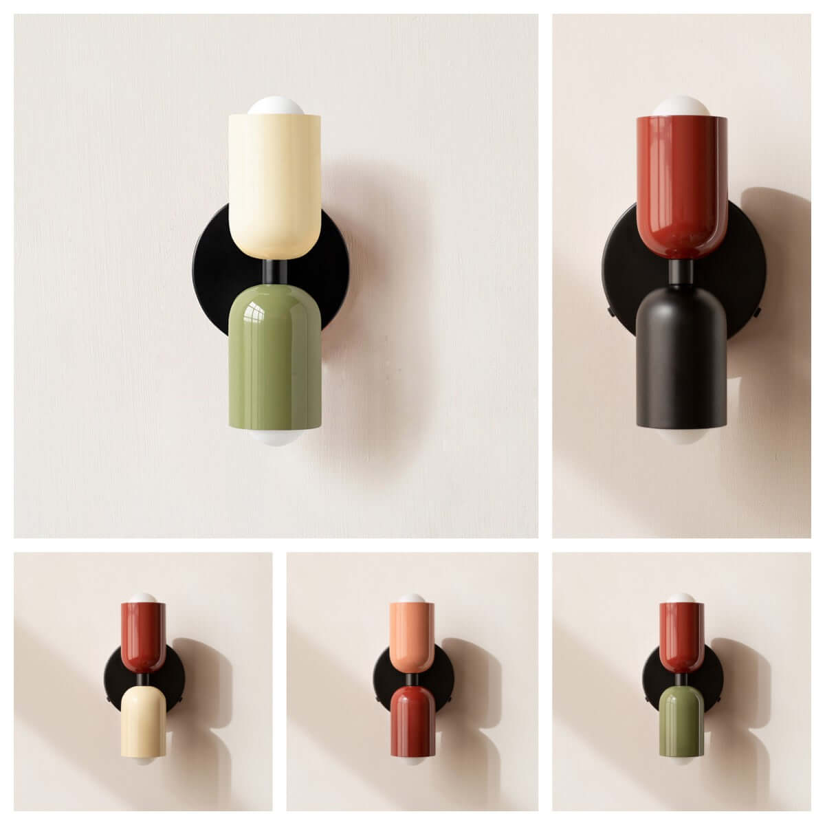 Retro Dobbelt Væglampe i Metal