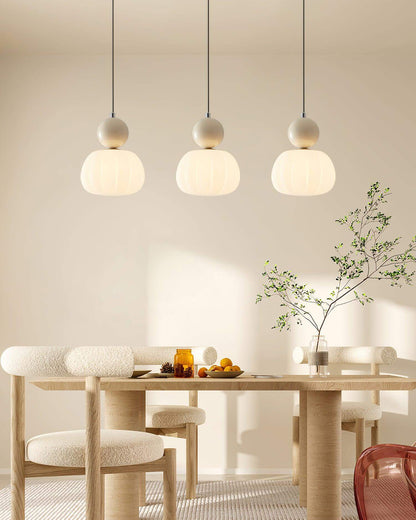 Elegant Græskarformet Pendellampe - 14cm