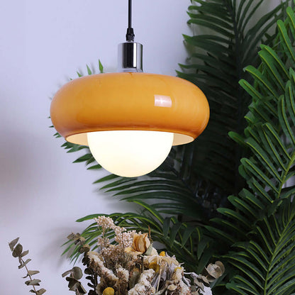 Elegant Kaffe-Glas Pendellampe - Modern Design