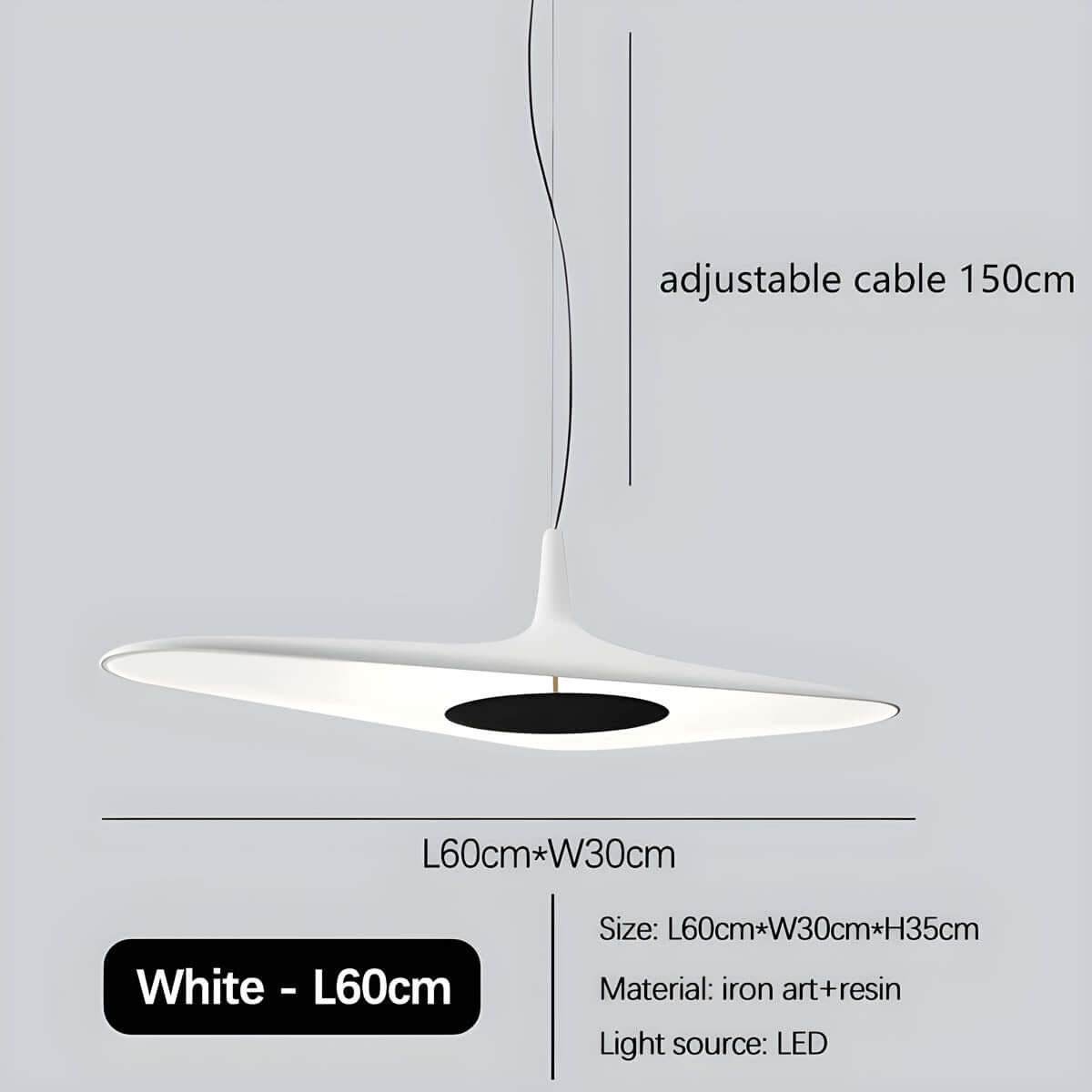 Designer Pendellampe 60/80cm - Unik Harpikslampe