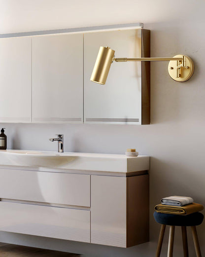 Justerbar Svingarm Væglampe i Metal