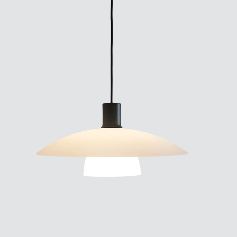 Elegant Pendellampe i Hvidt Glas - Minimalistisk Design