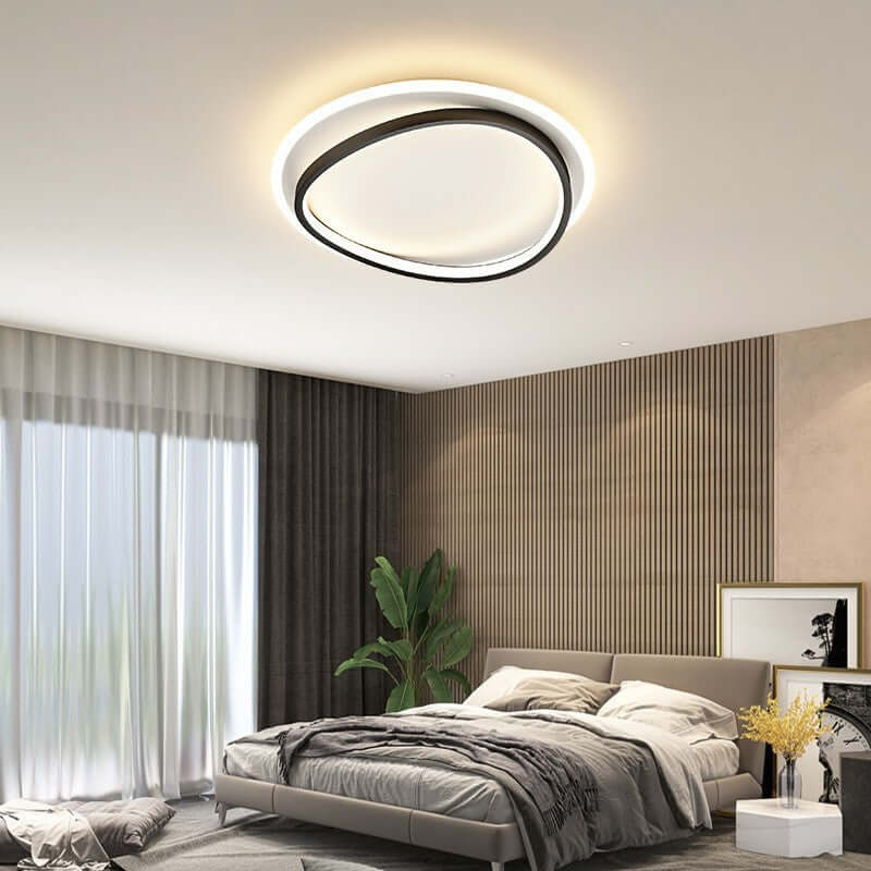 Elegant Loftslampe i Sort/Guld