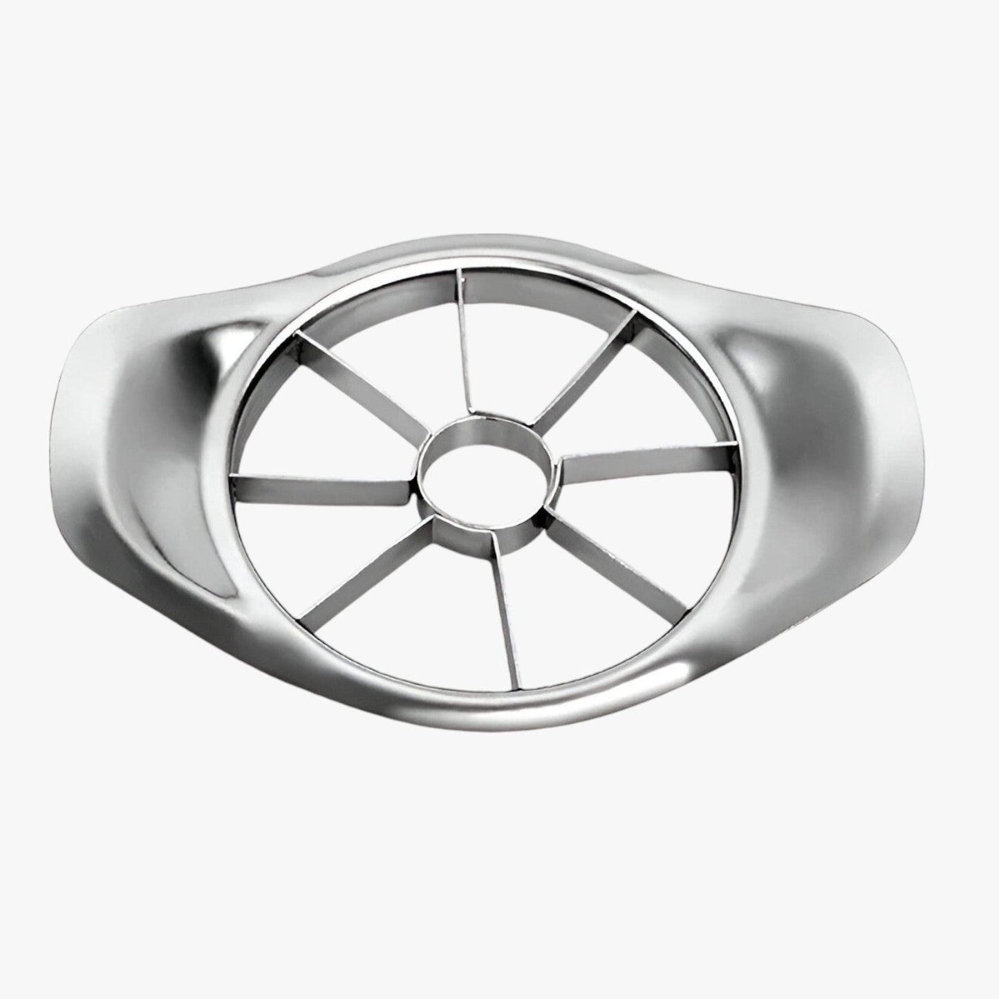 "Effektiv æbleskræller i rustfrit stål til skrælning og skæring af frugt, med holdbart og pladsbesparende design."
