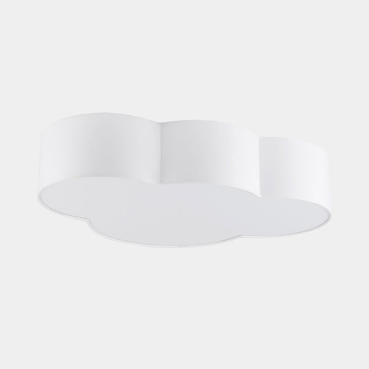 "Elegant hvid cloud plafond Ø62, diffus lys, nem installation, perfekt til børneværelse og stue, dekorativ loftlampe."