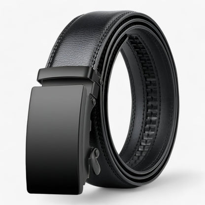 "Elegant sort Nico bælte med automatisk spænde, perfekt til både formel og afslappet stil, holdbart og tidløst."