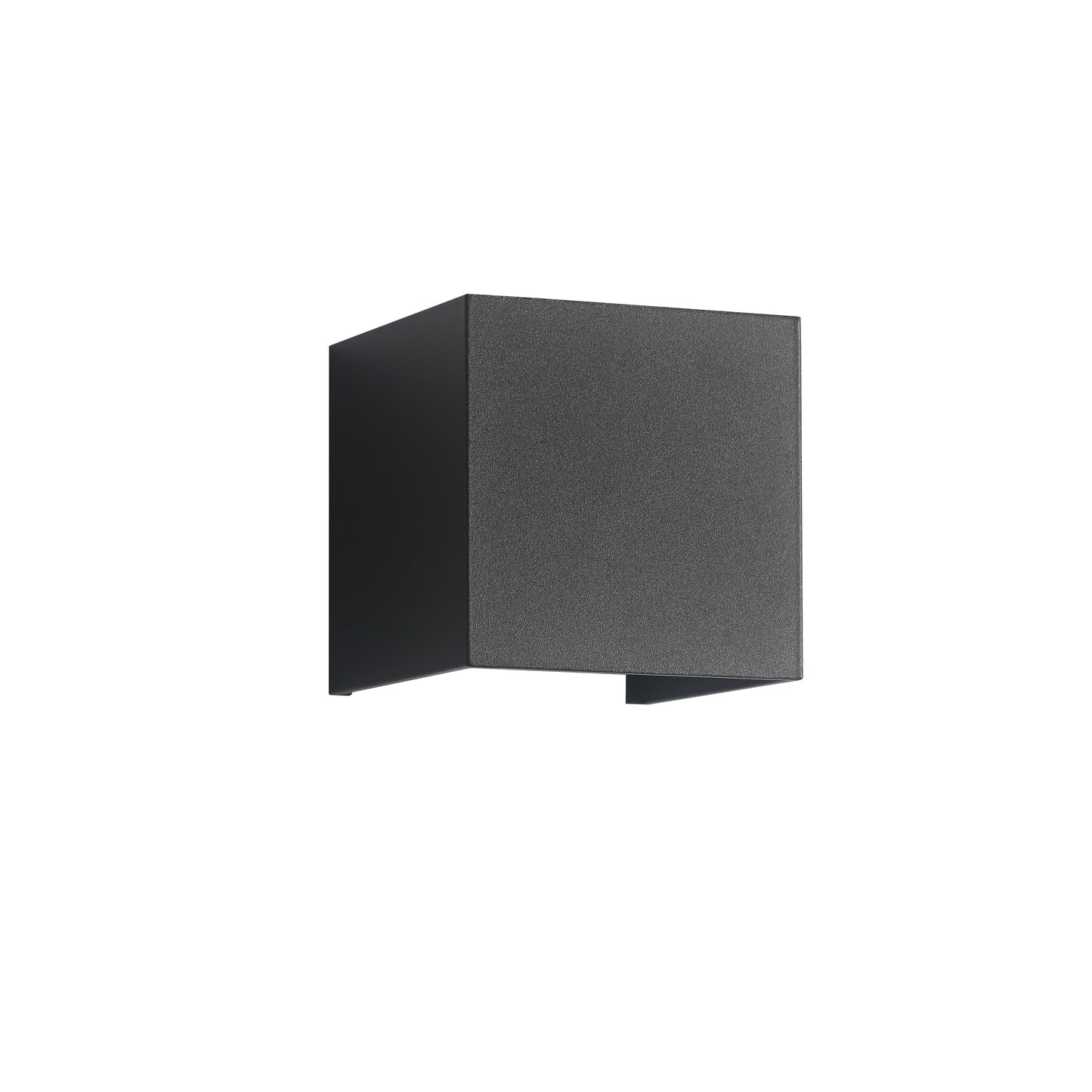 "Elegant sort udendørs LED væglampe, IP65, 6W med justerbar dobbeltlysstråle for facade og terrasse belysning."