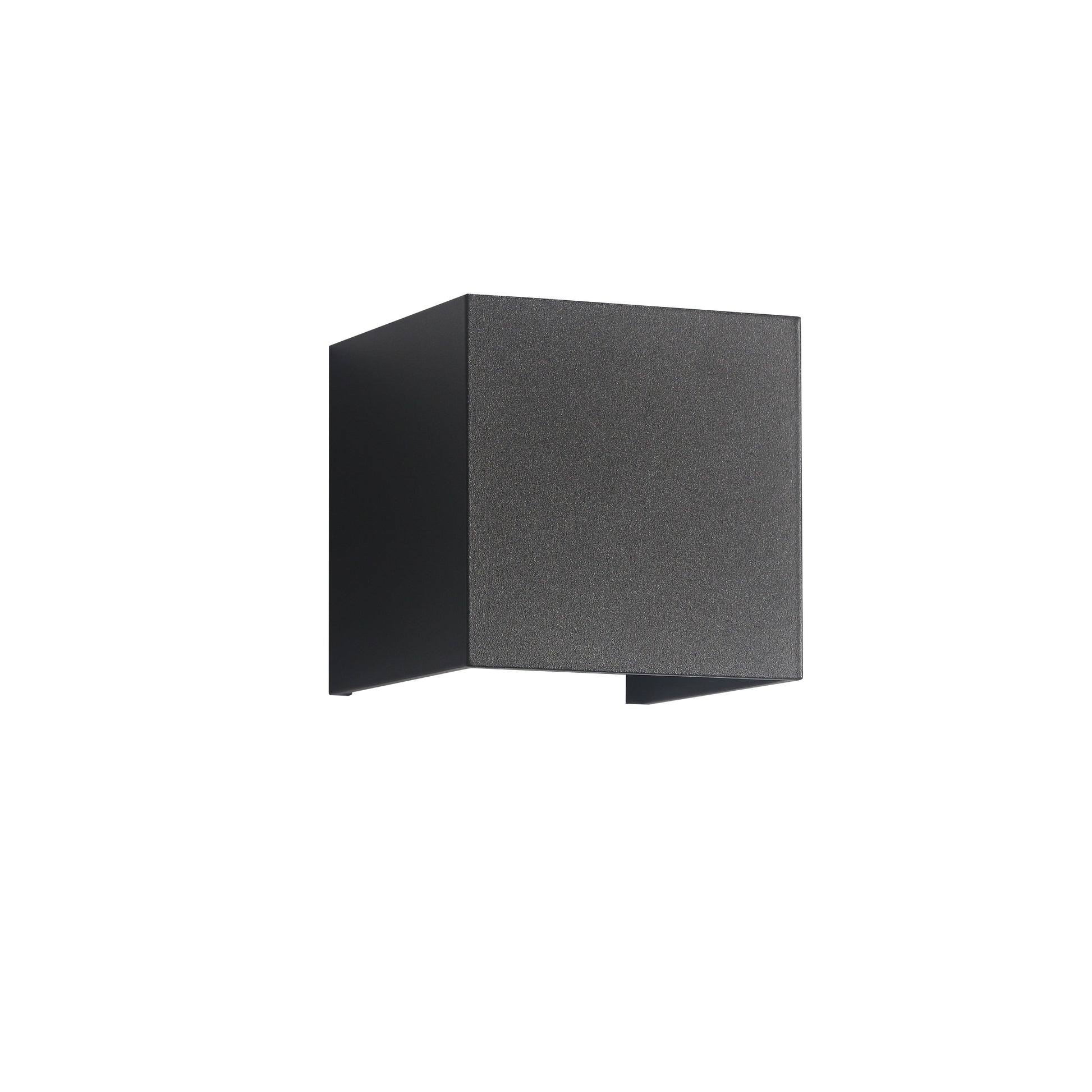 "Elegant sort udendørs LED væglampe, IP65, 6W med justerbar dobbeltlysstråle for facade og terrasse belysning."