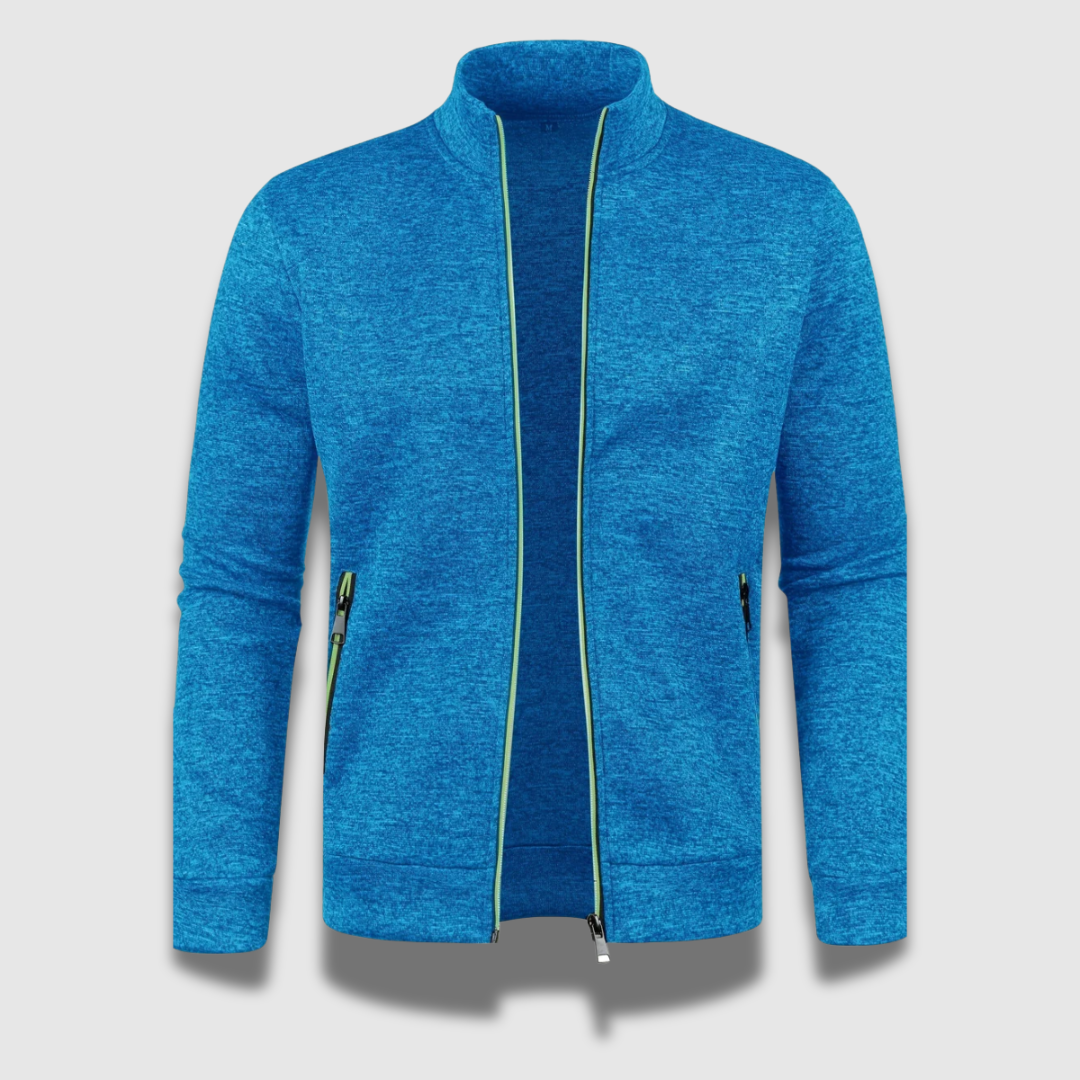 Elegant strikket herrecardigan i sort. Komfortabelt design med glat lukning, ideel til både formelle og afslappede lejlighede