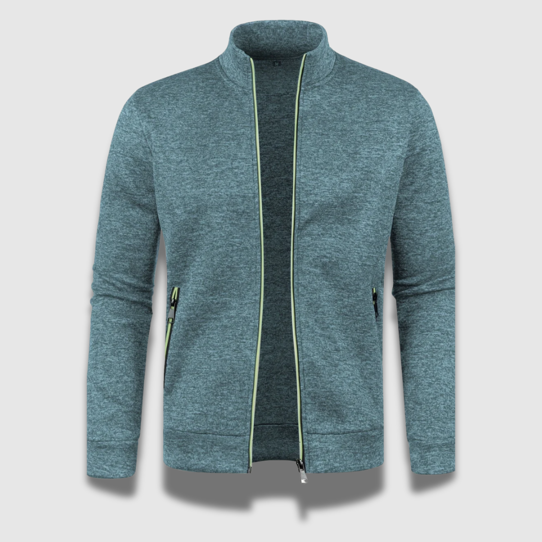 Elegant strikket herrecardigan i sort. Komfortabelt design med glat lukning, ideel til både formelle og afslappede lejlighede