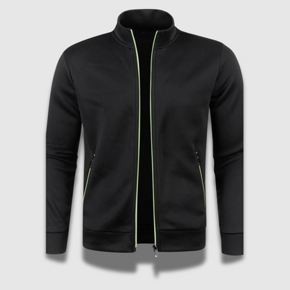 Elegant strikket herrecardigan i sort. Komfortabelt design med glat lukning, ideel til både formelle og afslappede lejlighede