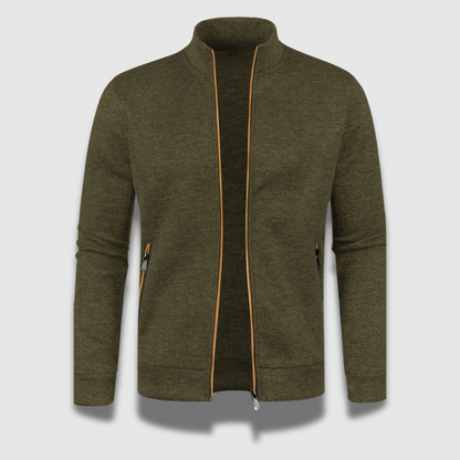 Elegant strikket herrecardigan i sort. Komfortabelt design med glat lukning, ideel til både formelle og afslappede lejlighede