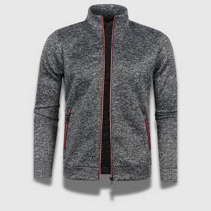 Elegant strikket herrecardigan i sort. Komfortabelt design med glat lukning, ideel til både formelle og afslappede lejlighede