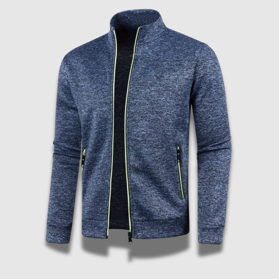 Elegant strikket herrecardigan i sort. Komfortabelt design med glat lukning, ideel til både formelle og afslappede lejlighede