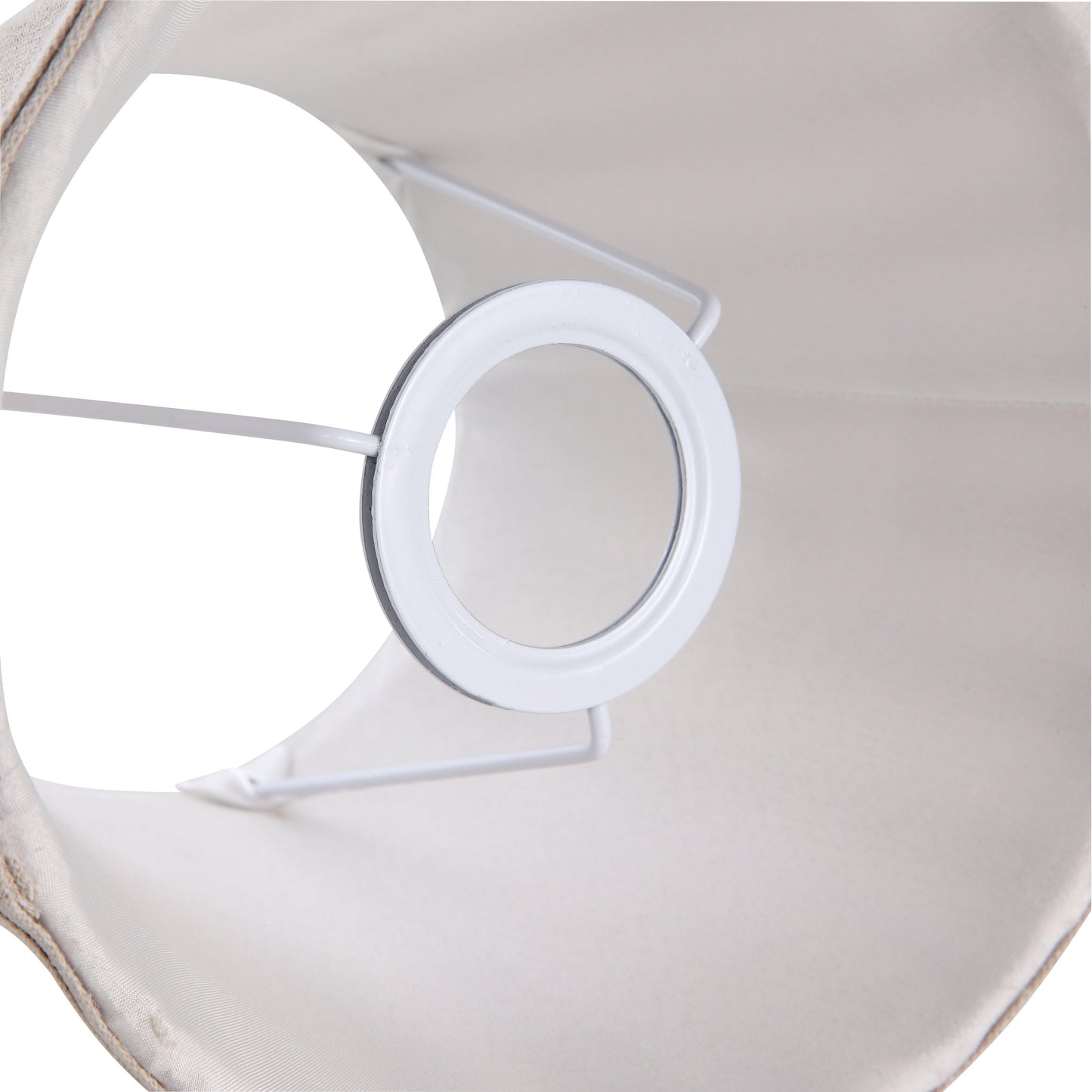 "Elegant trapez lampeskærm i hør, tidløst design, passer til forskellige lamper, optimal lysfordeling, tekstilmateriale."