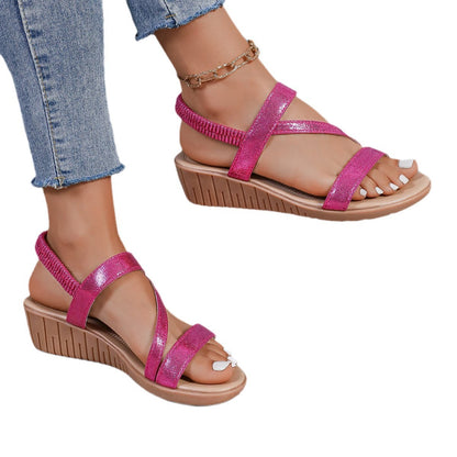 "Elegante damesandaler med flettet remdesign og komfortabel sål til moderne kvinder, perfekte til hverdag og særlige lejlighe