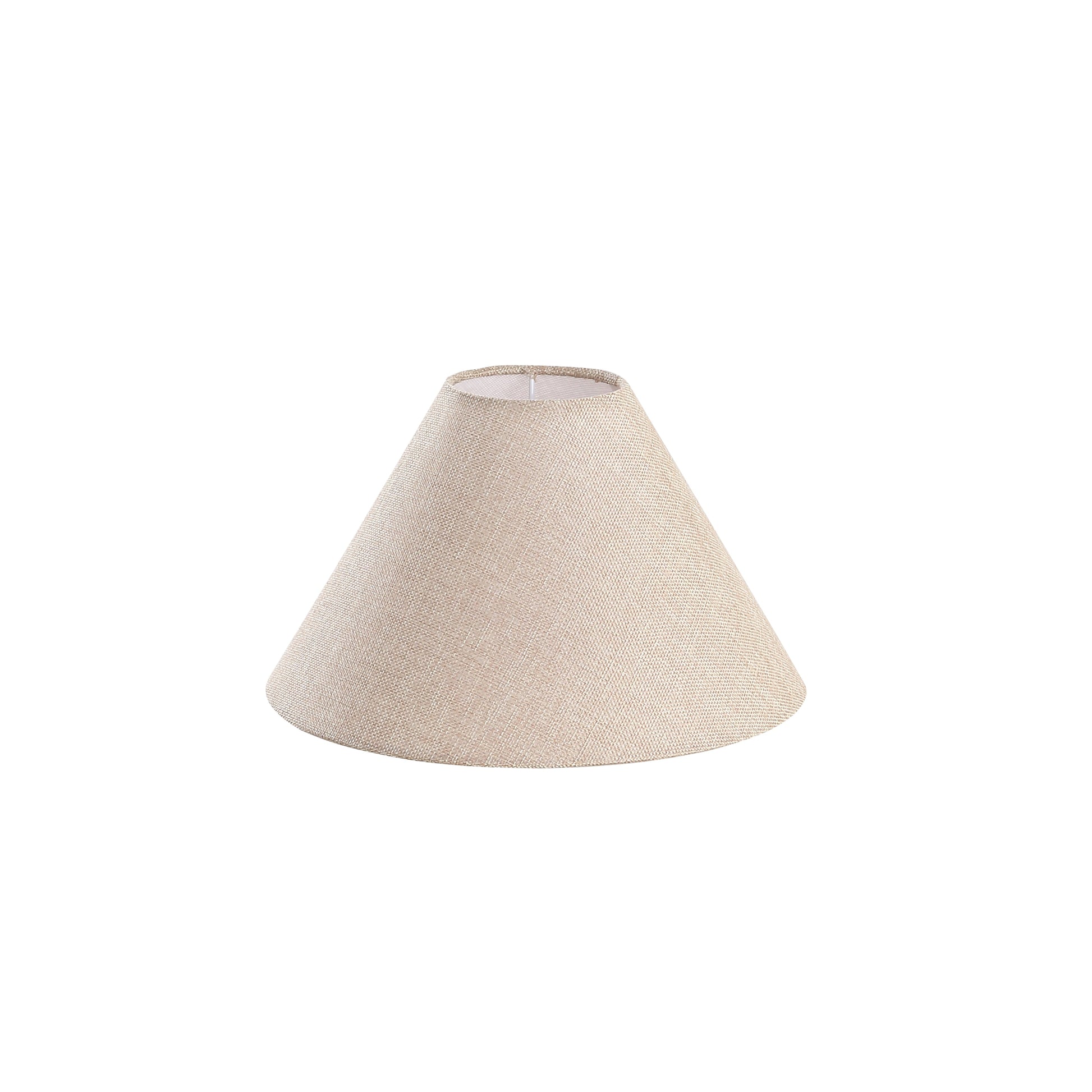 Empireformet jute lampeskærm Ø30 cm til bordlampe. Naturlig tekstur, passer til E27 fatning, skaber varm atmosfære.