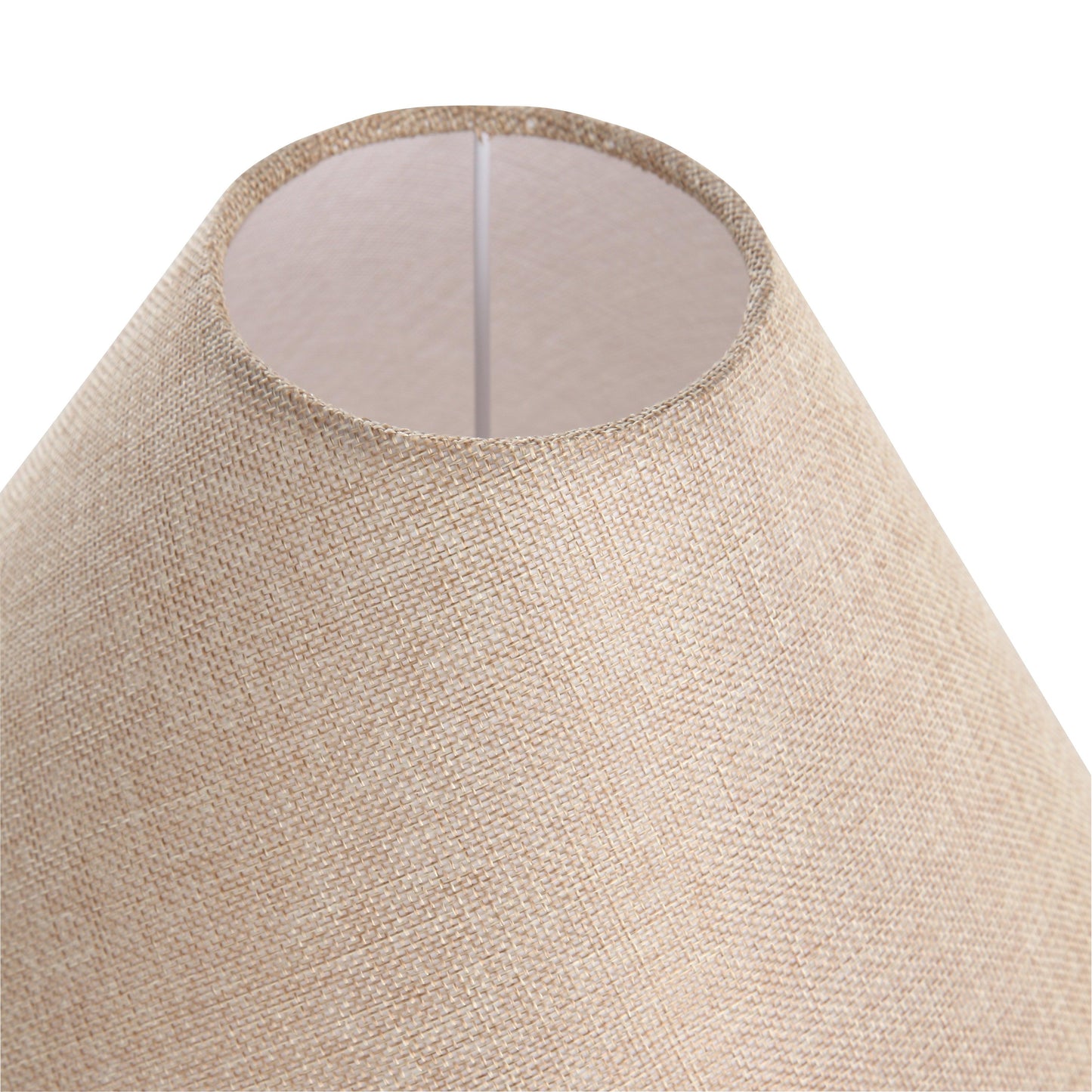 Empireformet jute lampeskærm Ø30 cm til bordlampe. Naturlig tekstur, passer til E27 fatning, skaber varm atmosfære.