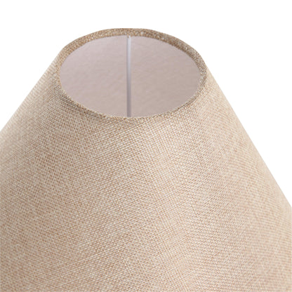 Empireformet jute lampeskærm Ø30 cm til bordlampe. Naturlig tekstur, passer til E27 fatning, skaber varm atmosfære.