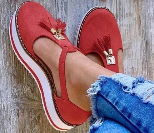 "Ergonomisk ortopædisk sandal i blå, brun, grå, rød og sort til kvinder, stilfuldt design for optimal komfort."