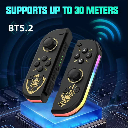 "Ergonomisk trådløs controller med justerbare RGB-lys og dobbelt vibration, der skaber en dynamisk gamingoplevelse."