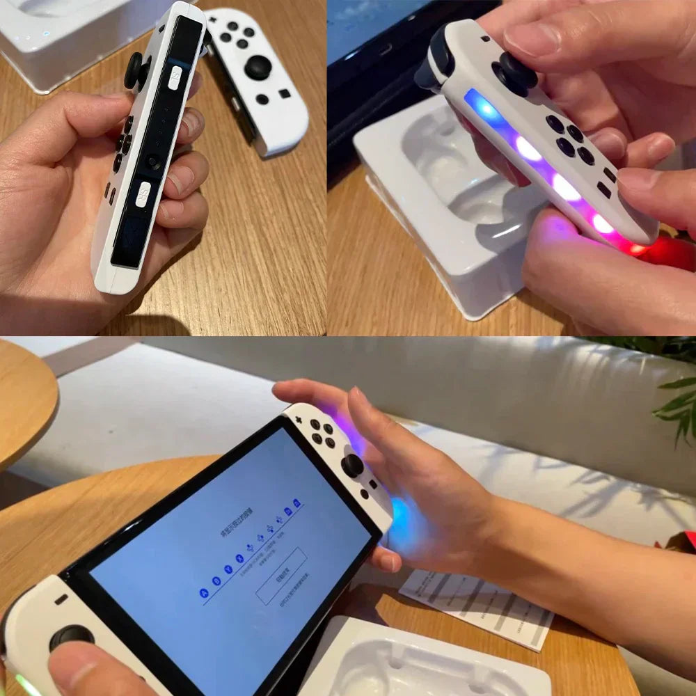 "Ergonomisk trådløs controller med justerbare RGB-lys og dobbelt vibration, der skaber en dynamisk gamingoplevelse."