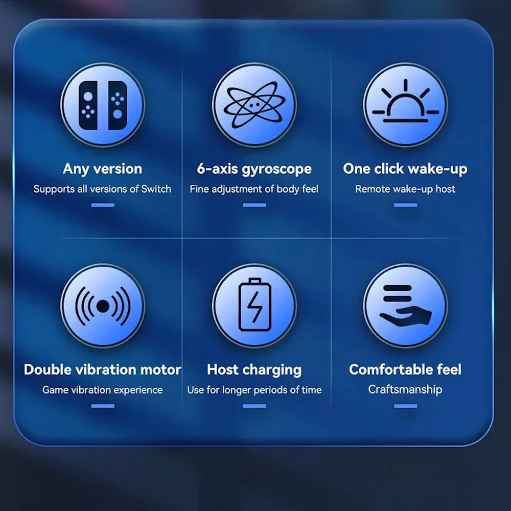 "Ergonomisk trådløs controller med justerbare RGB-lys og dobbelt vibration, der skaber en dynamisk gamingoplevelse."
