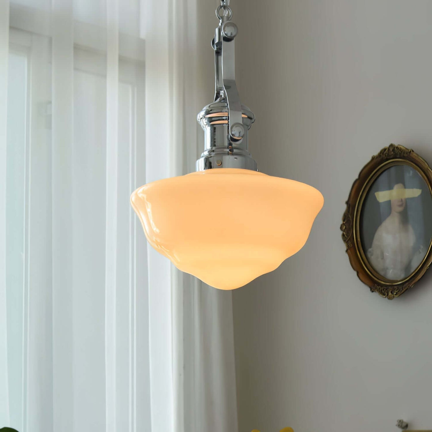 Elegant Skolehus Pendellampe - 30cm Glas