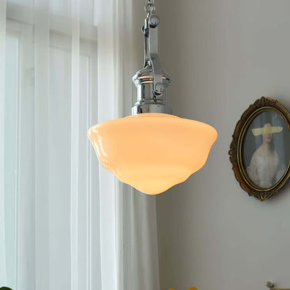 Elegant Skolehus Pendellampe - 30cm Glas