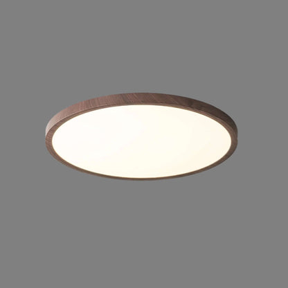 Ultratynd Rund Loftslampe i Akryl med Metalfinish