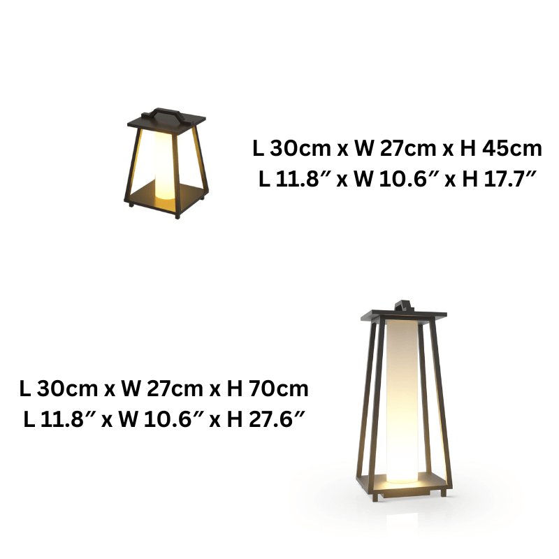 Bærbar Udendørs LED Lampe i Rustfrit Stål