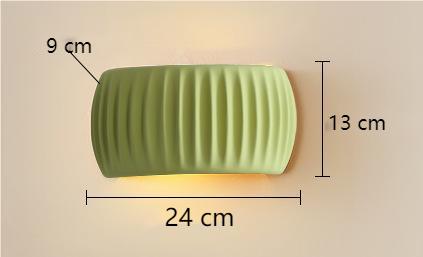 Ribbet Væglampe i Harpiks - Art Deco Design