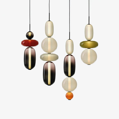 Farverig Glas Pendel - Moderne Designlampe