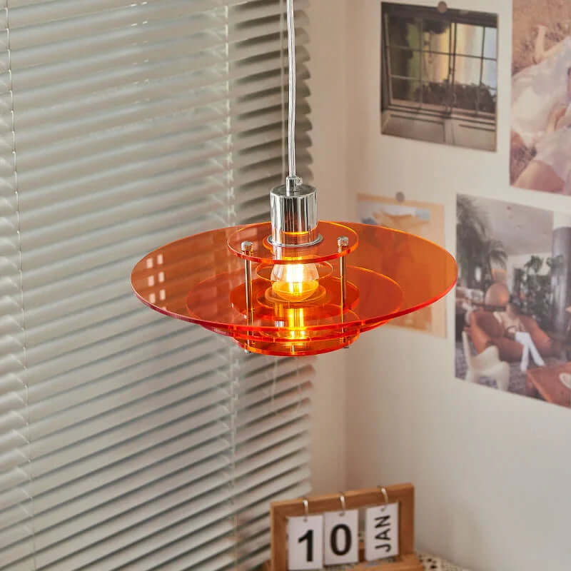 Moderne UFO-formet akryl pendellampe