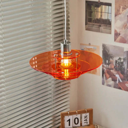 Moderne UFO-formet akryl pendellampe