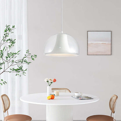 Elegant Halvcirkelformet Glas Pendellampe