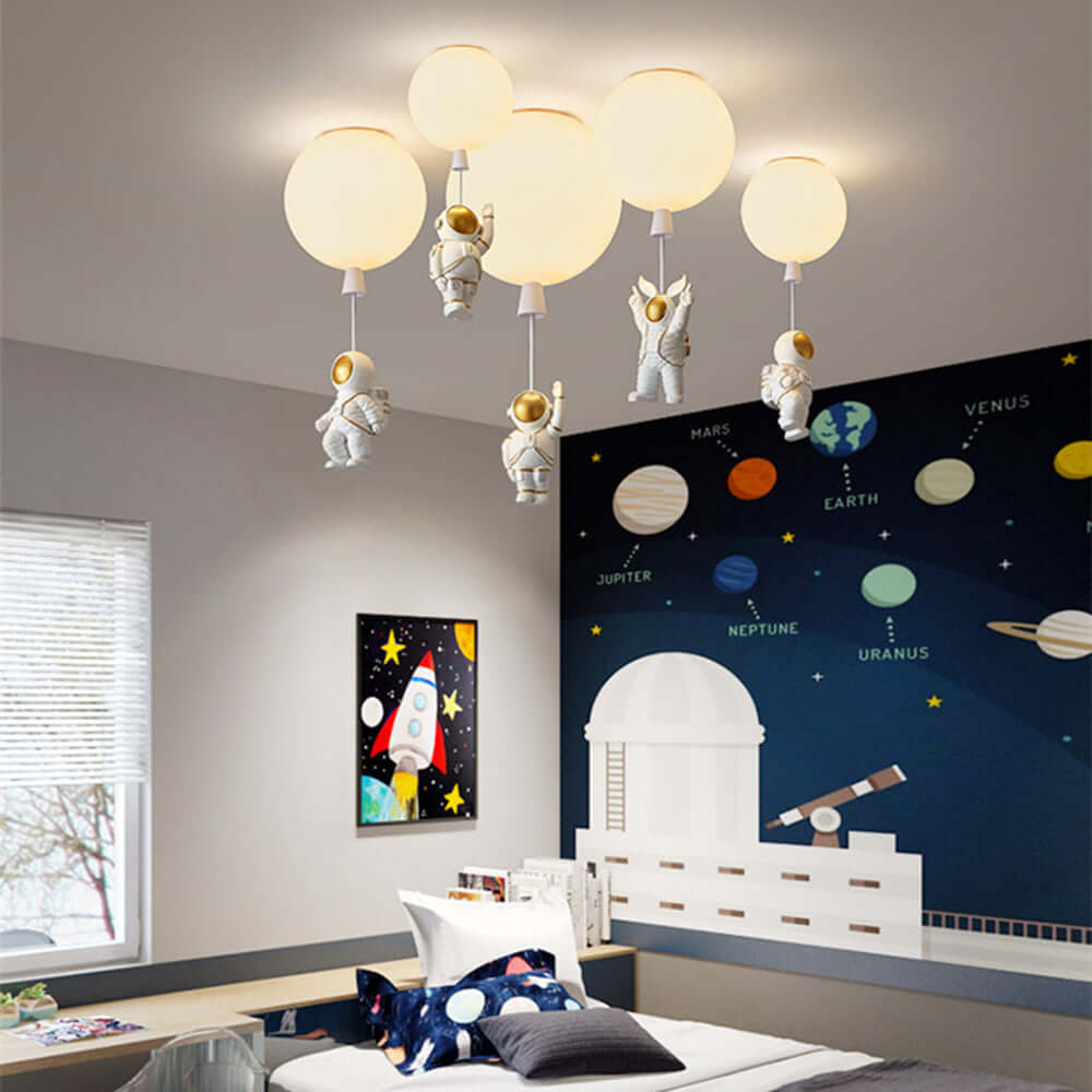Moderne Måne Astronaut LED Loftslampe