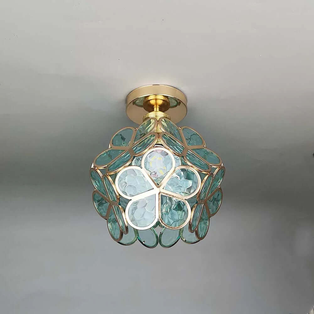 Elegant Blomsterglas Loftslampe