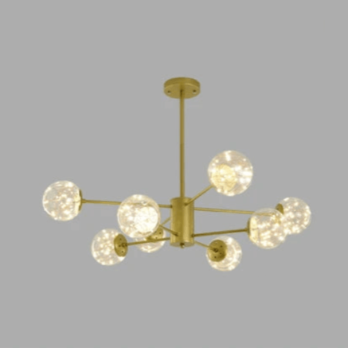 Elegant Glaskugle Lysekrone
