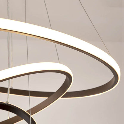 Moderne LED Loftslampe med 3 Ringe, Dæmpbar