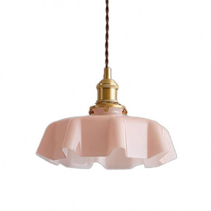 Elegant Retro Blomsterlampe i Glas