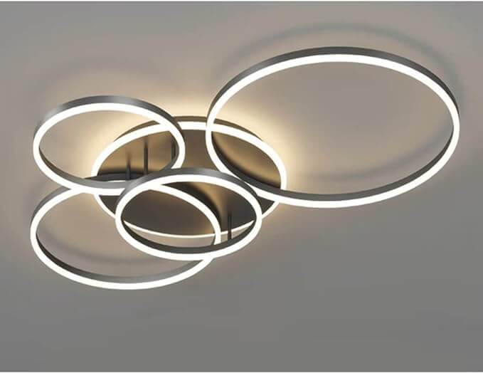 Dæmpbar LED Loftslampe med Fjernbetjening - Sort