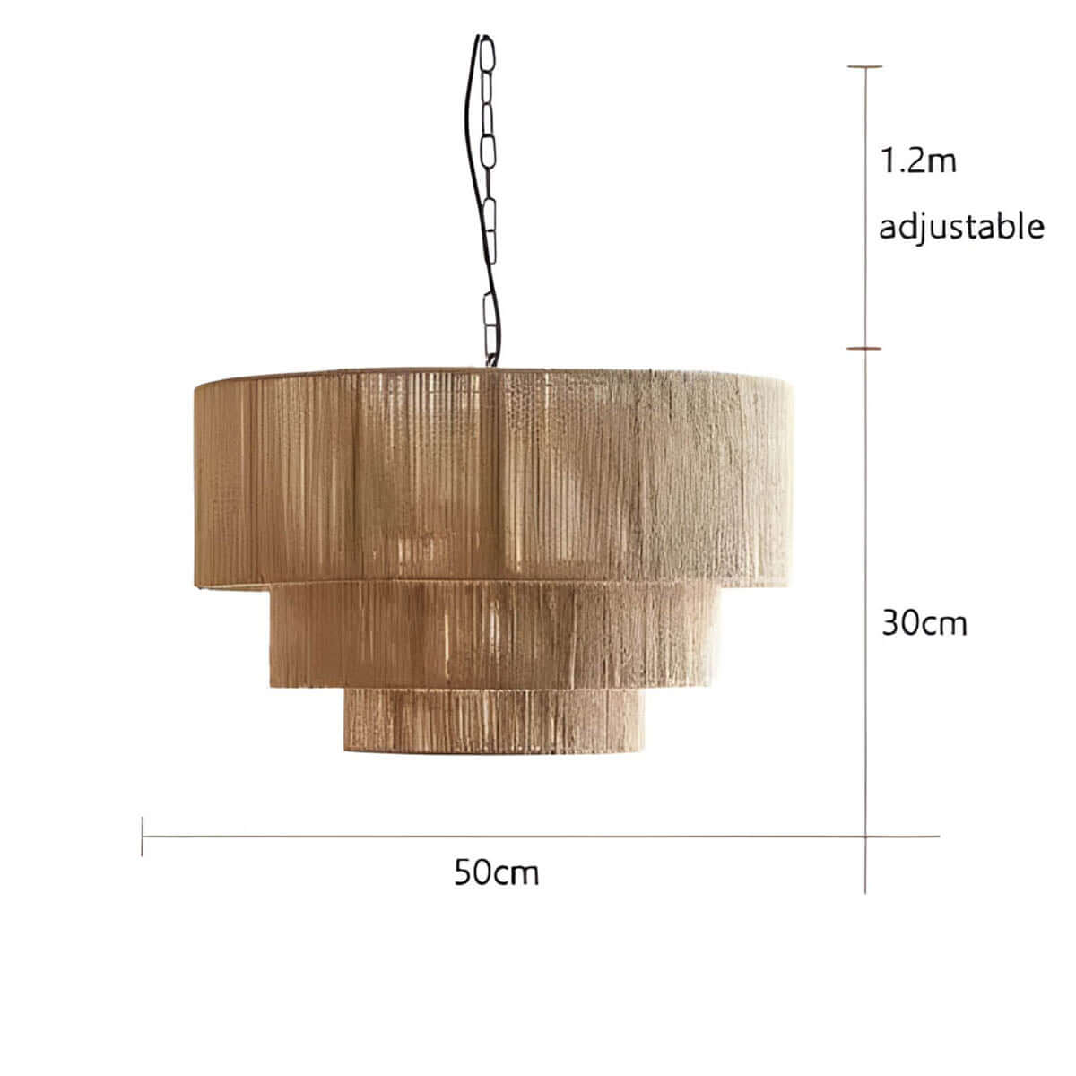 Rustik Hampe Reb Loftslampe Med LED