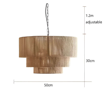 Rustik Hampe Reb Loftslampe Med LED