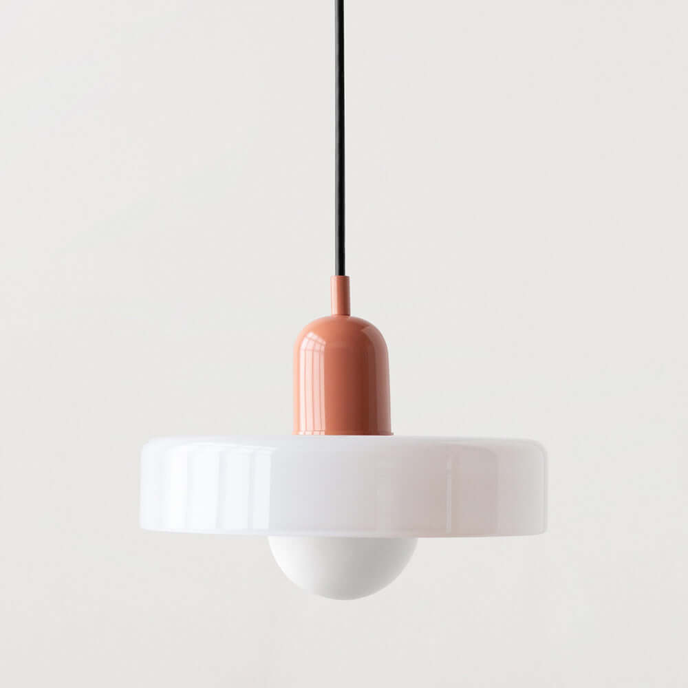 Farvet Glas Pendellampe - Bauhaus Design