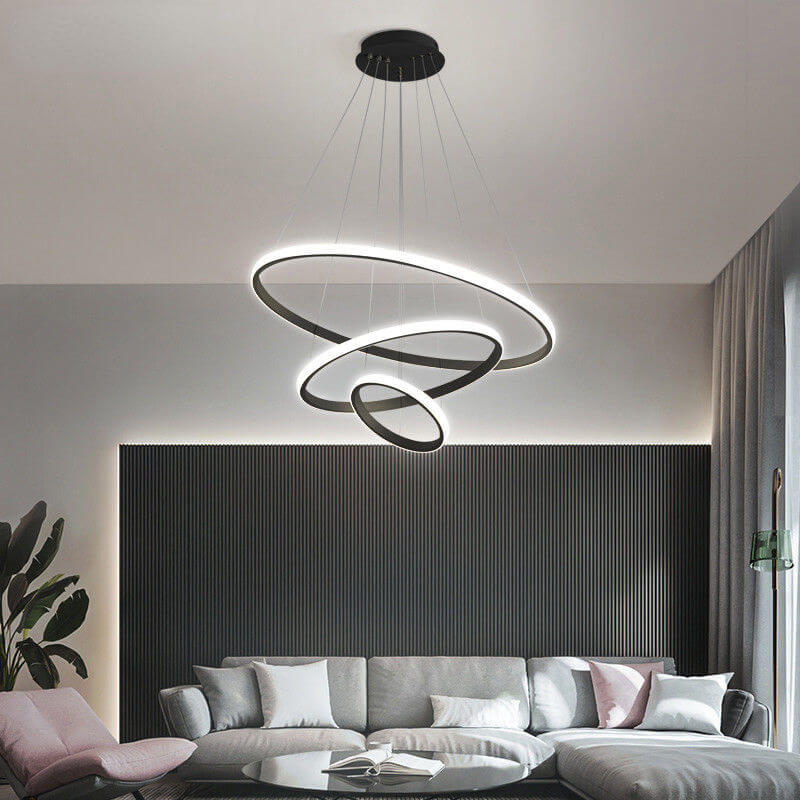 Moderne LED Loftslampe med 3 Ringe, Dæmpbar