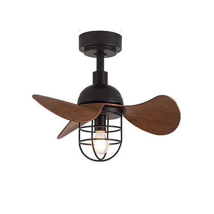 Moderne loftsventilator med lys i mørk valnød 56 cm