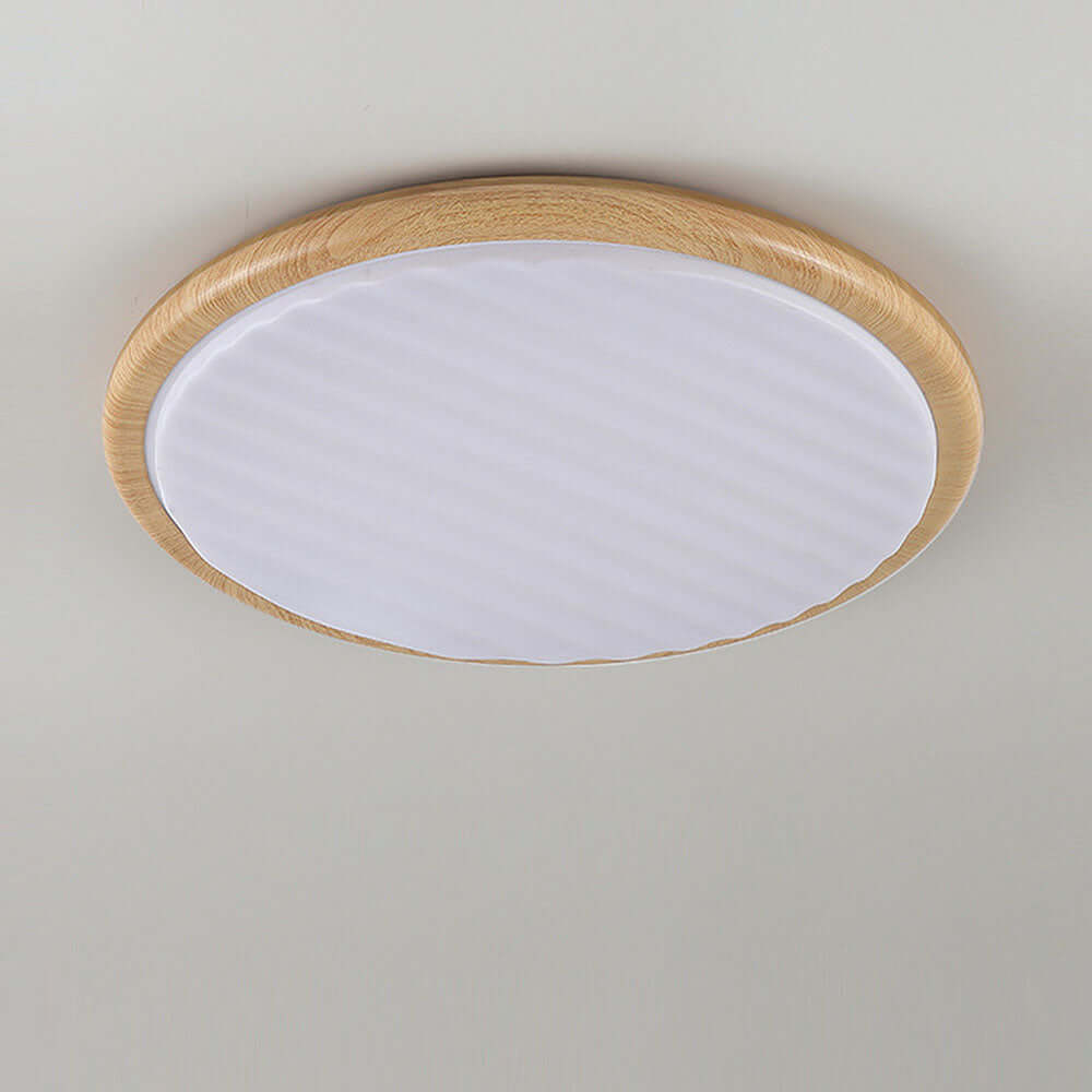 LED Loftlampe Rund Trædesign - Soveværelse