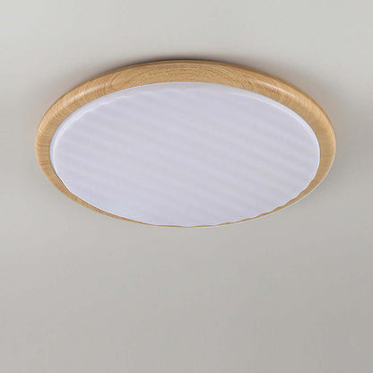 LED Loftlampe Rund Trædesign - Soveværelse