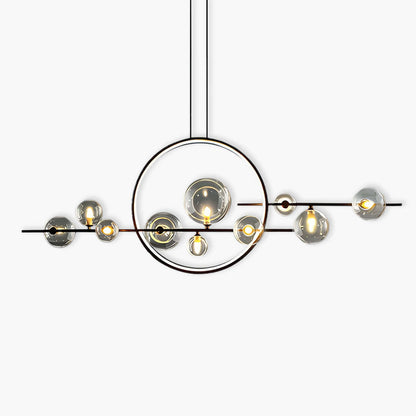 Elegant Lysekrone med Glaskugler | 100/140cm